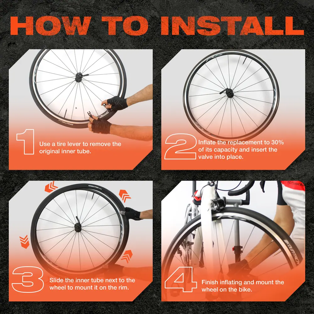 Black Seal – Cámara Bicicleta Gravel TPU 700x32-42C · 1 ud · válvula 65 mm · Montaje