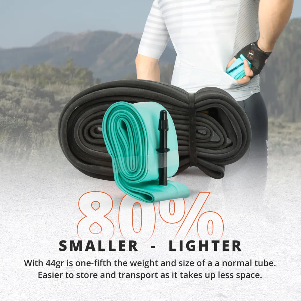 Cámara Bicicleta Gravel TPU 700x32-42C Ultraligera 44 g · 1 ud · válvula 65 mm · Compacta
