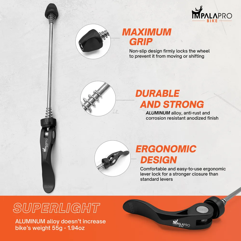 Aluminum Bike Quick Release Skewer Front 100mm or Rear 135mm · Front 100 mm · Details