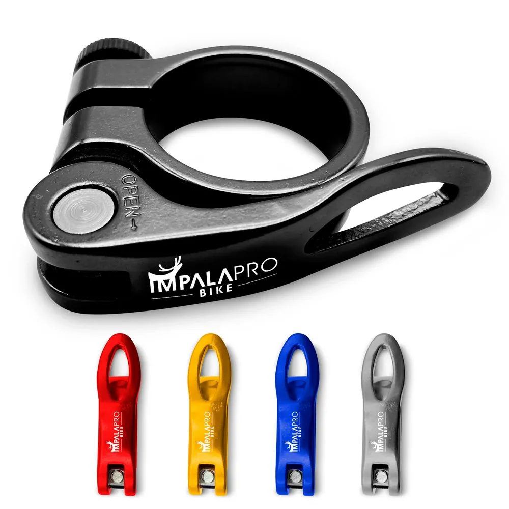 Abrazadera Sillín Bicicleta Liberación Rápida · Negro · Ø31,8 mm
