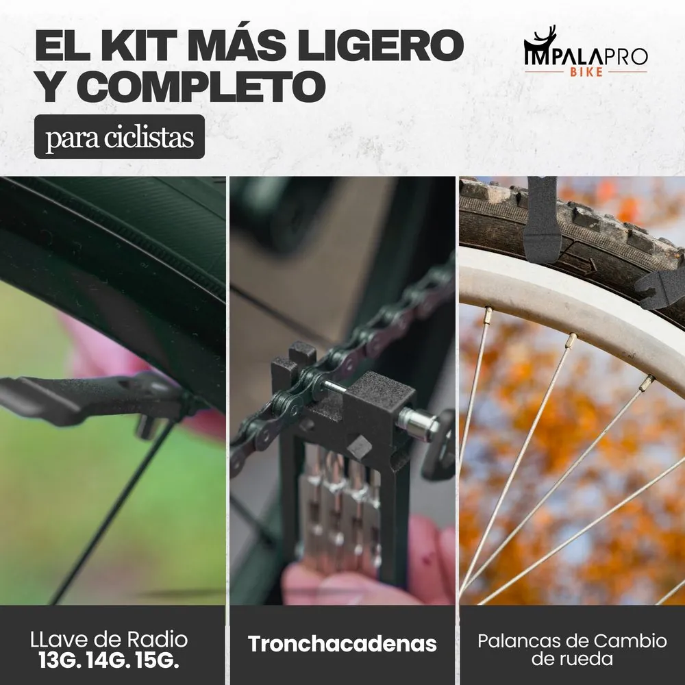 Multiherramienta Bicicleta 20 en 1 con Tronchacadenas · Negro · Funciones