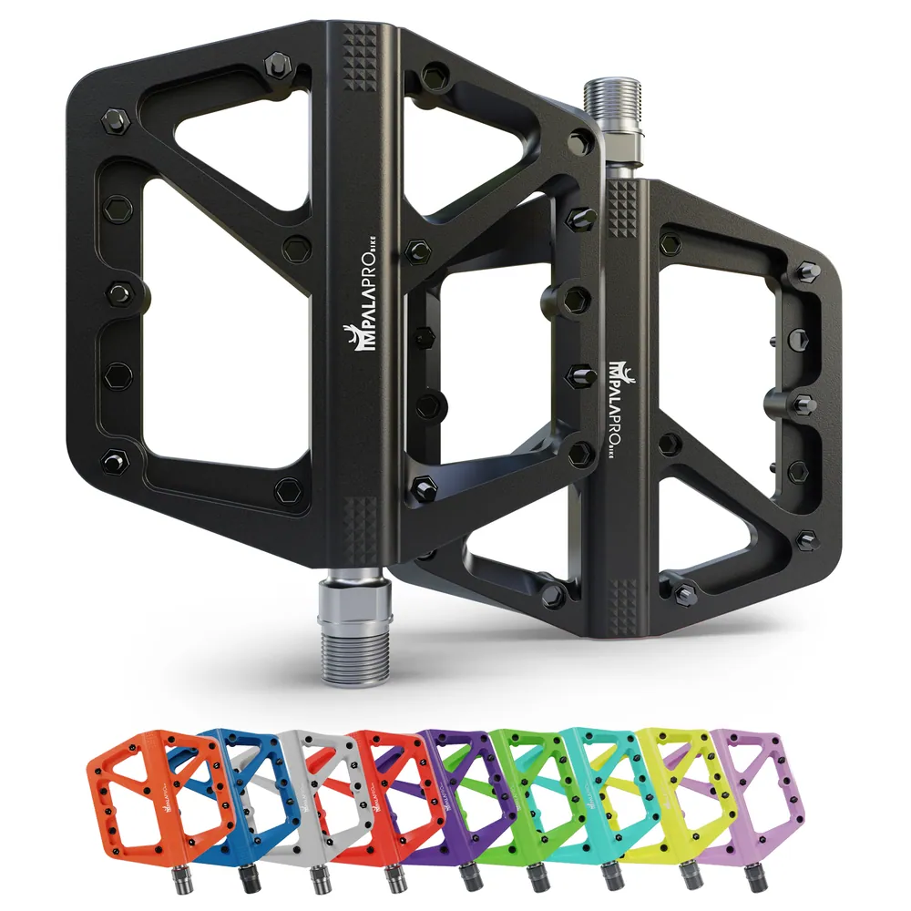Pedales MTB Nylon Antideslizantes Plataforma Ancha · Negro