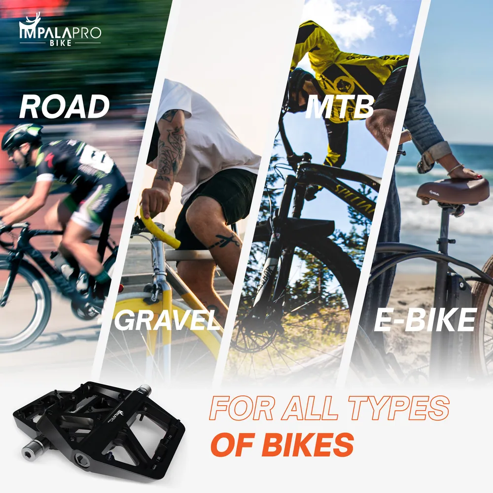 Pedales MTB Nylon Antideslizantes Plataforma Ancha · Negro · Uso