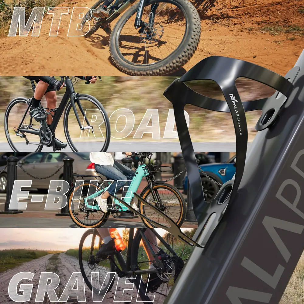 Portabidon Bicicleta MTB y Carretera Aluminio Electroplated 26g · Negro · Compatible
