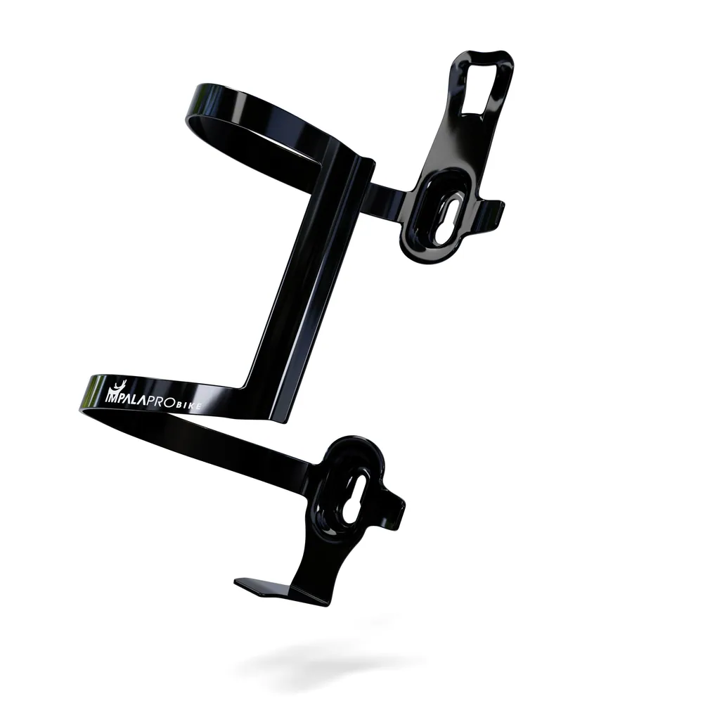 Portabidones Bicicleta Lateral Derecho Aluminio Electroplated 34g · Negro
