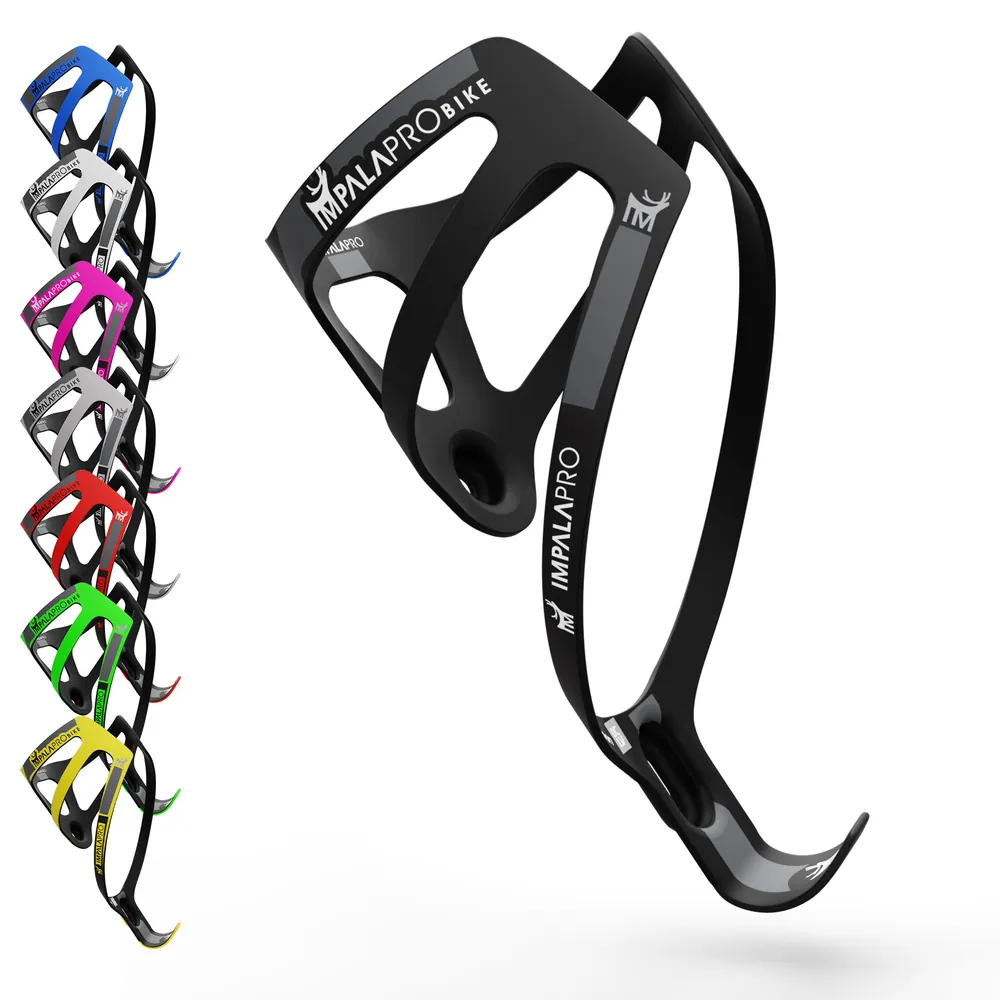 Portabidones Bicicleta MTB Carbono Ultraligero 18g · Negro