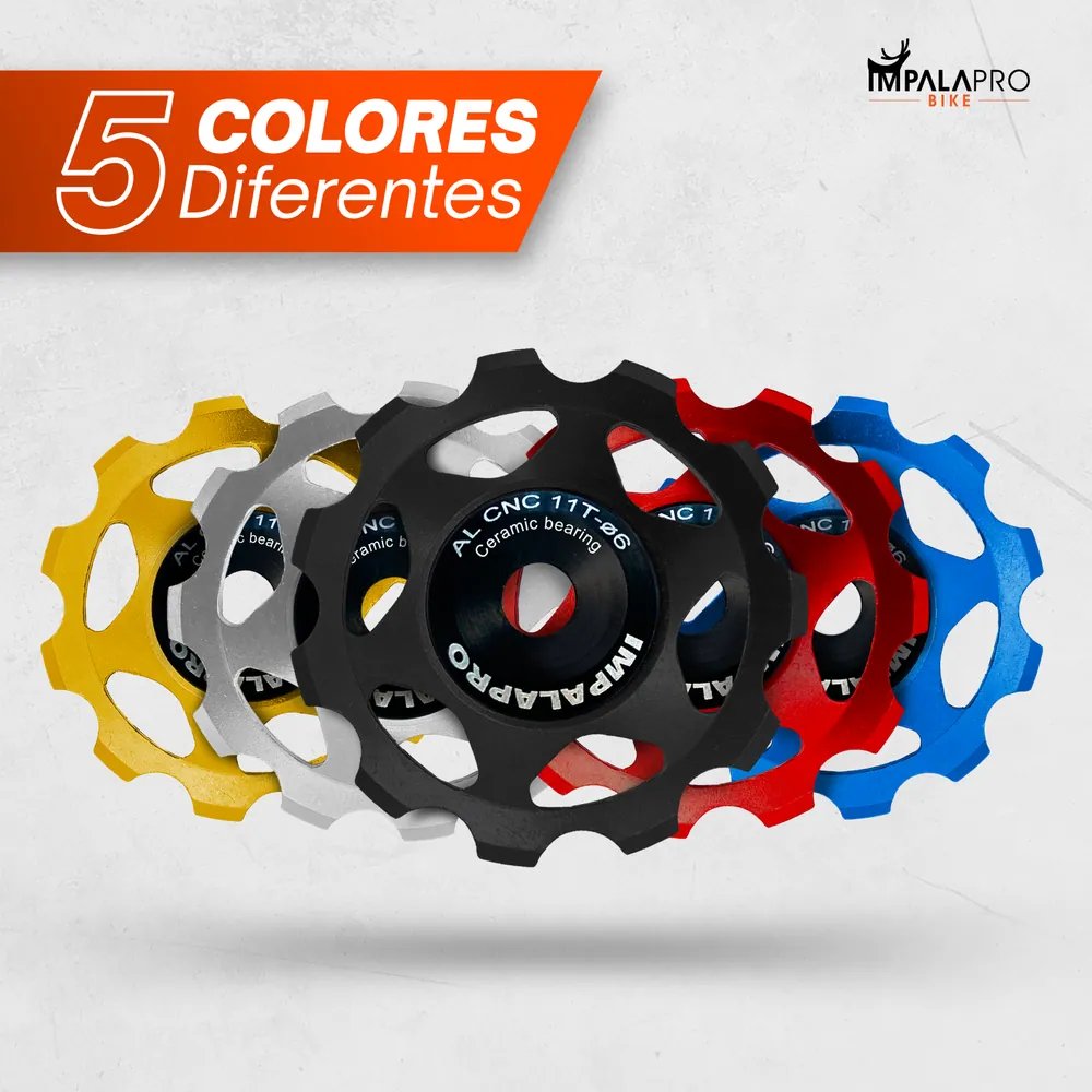 Set 2 Roldanas de Cambio Trasero 11T Cerámicas · Negro · Colores
