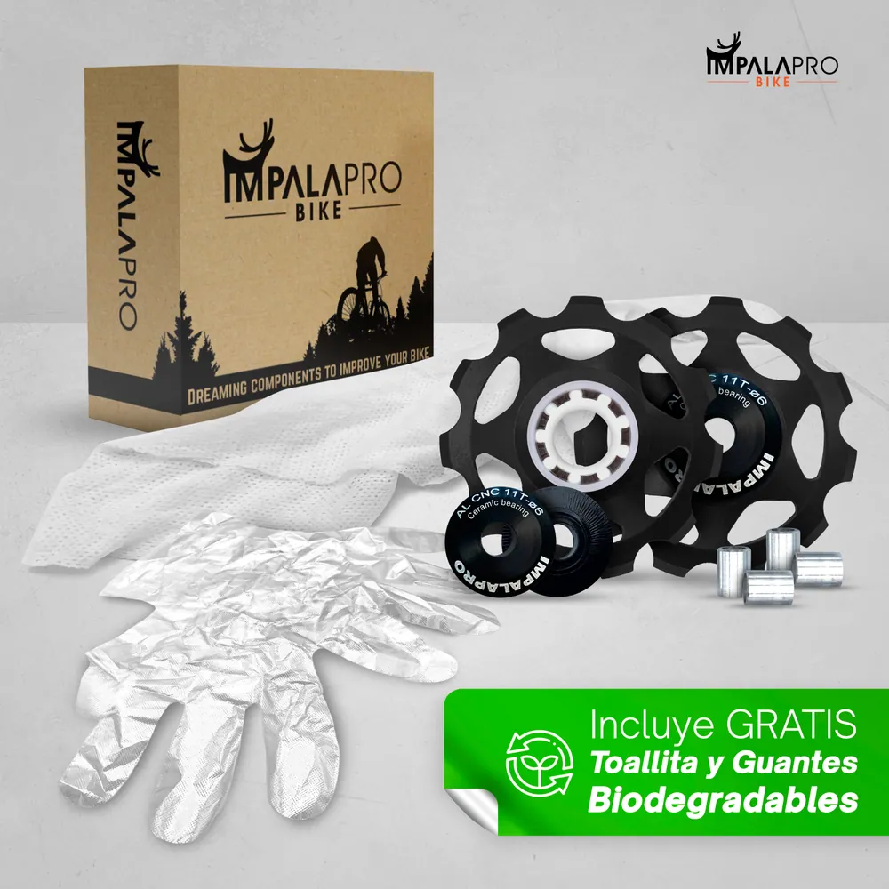 Set 2 Roldanas de Cambio Trasero 11T Cerámicas · Negro · Contenido