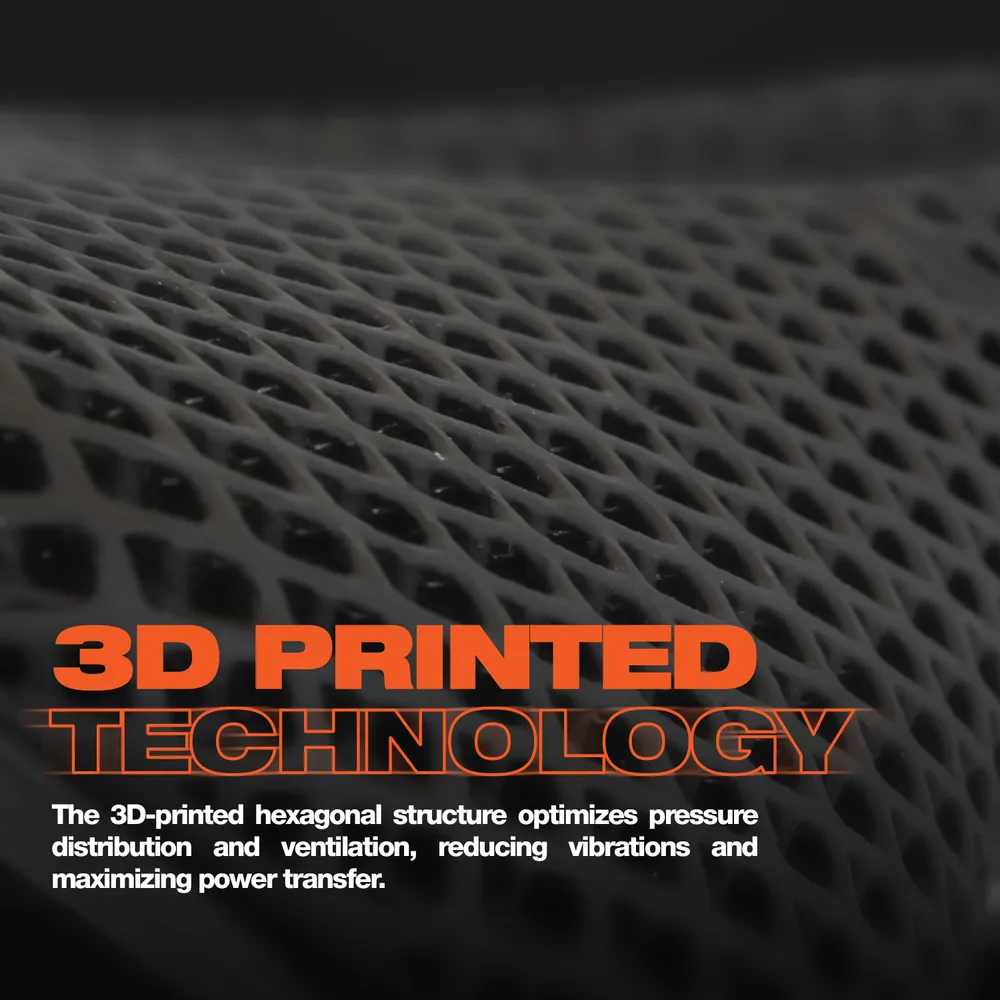 Sillín de Carbono Impreso en 3D Firmeza Media · Negro · Impresión 3D
