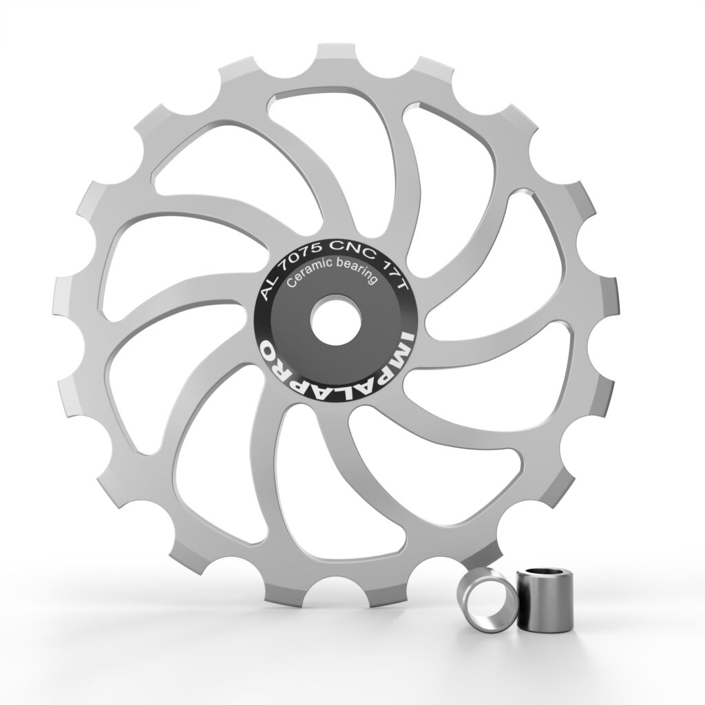 IMPALAPRO Bike Roldana Cerámica 15T/17T AL7075 - Roldana Cambio Trasero Bicicleta - Rueda Jockey Cambio Trase 15/17 Dientes - Roldana MTB - Roldana Cerámica 11v - Jockey Wheel