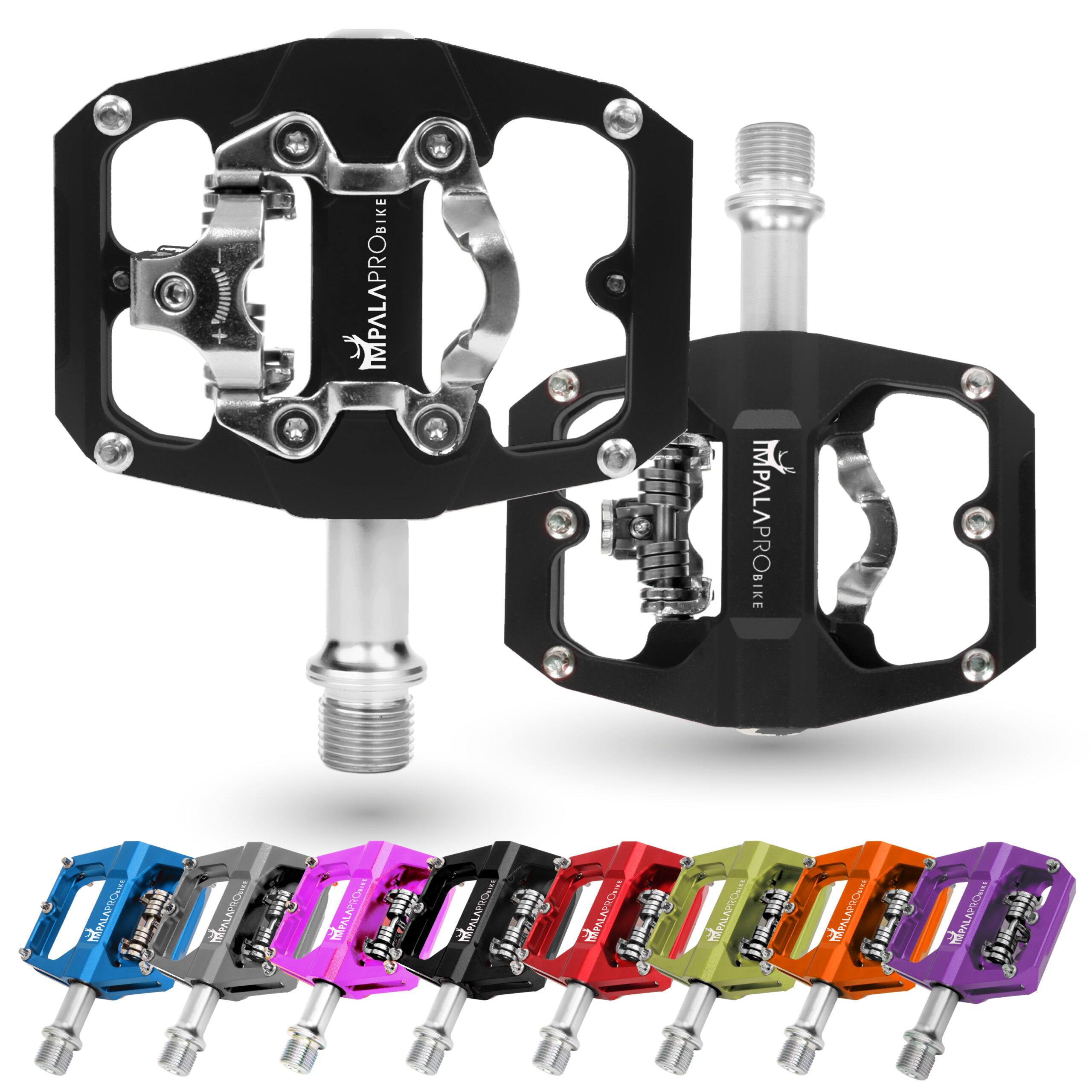 RACEWORK Pedal Automáticos para Bicicleta de Montaña, Reposapiés